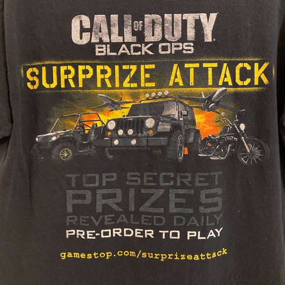 Call Of Duty Black Ops GameStop PreOrder Promo Retro 2010 Gamer COD Tee - Picture 4 of 7